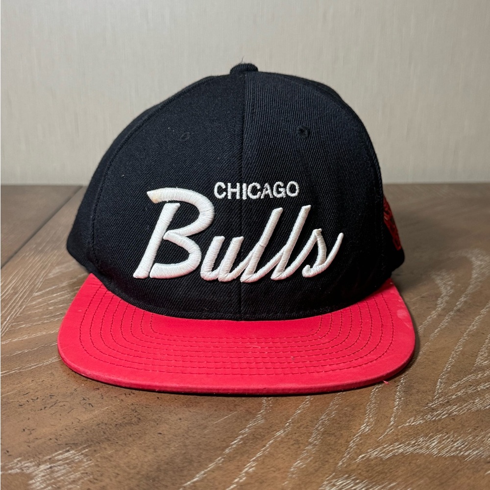 Chicago Bulls Snapback‎ Hat Mitchell & Ness Cap Wool Blend Reflective Bill